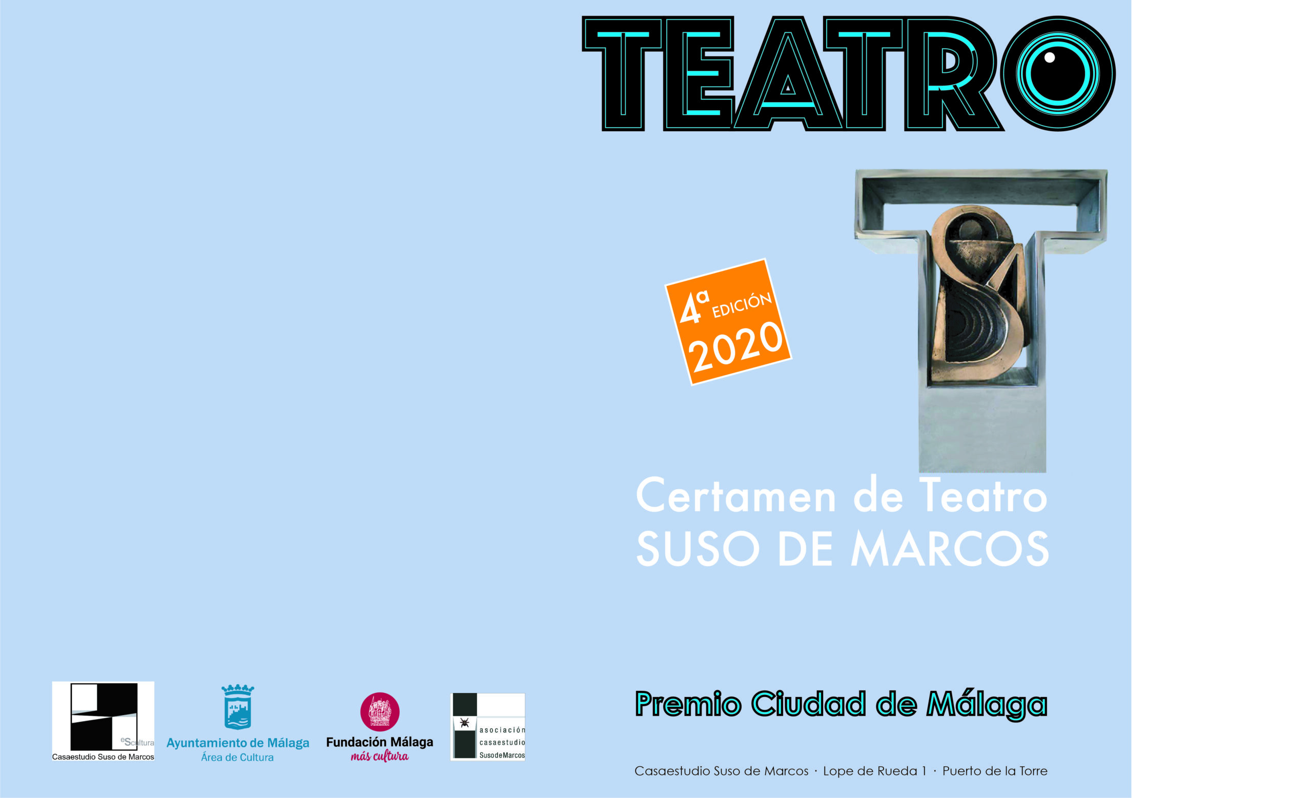 Lee más sobre el artículo Convocada la 4ª edición del Certamen de Teatro Suso de Marcos-Premio Ciudad de Málaga