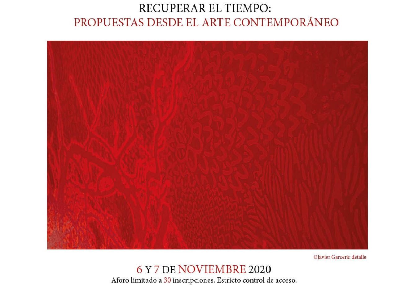 Lee más sobre el artículo Abierta la inscripción para el curso ‘Recuperar el tiempo: Propuestas desde el arte contemporáneo’