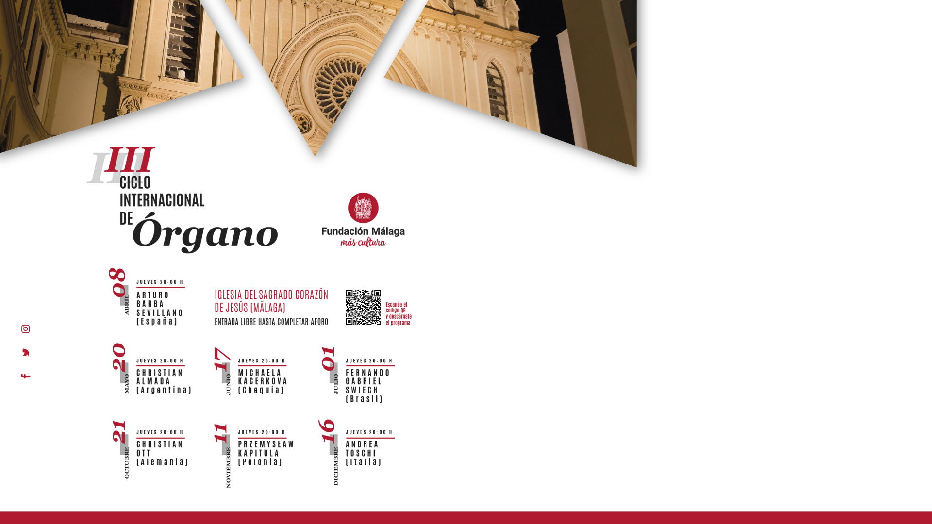 Lee más sobre el artículo Ciclo Internacional de Órgano Fundación Málaga 2021