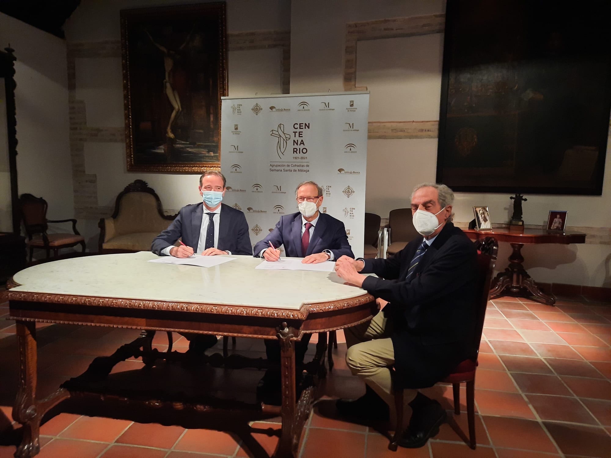 Lee más sobre el artículo Fundación Málaga y la Agrupación de Cofradías de Málaga firman un convenio con motivo de su Centenario