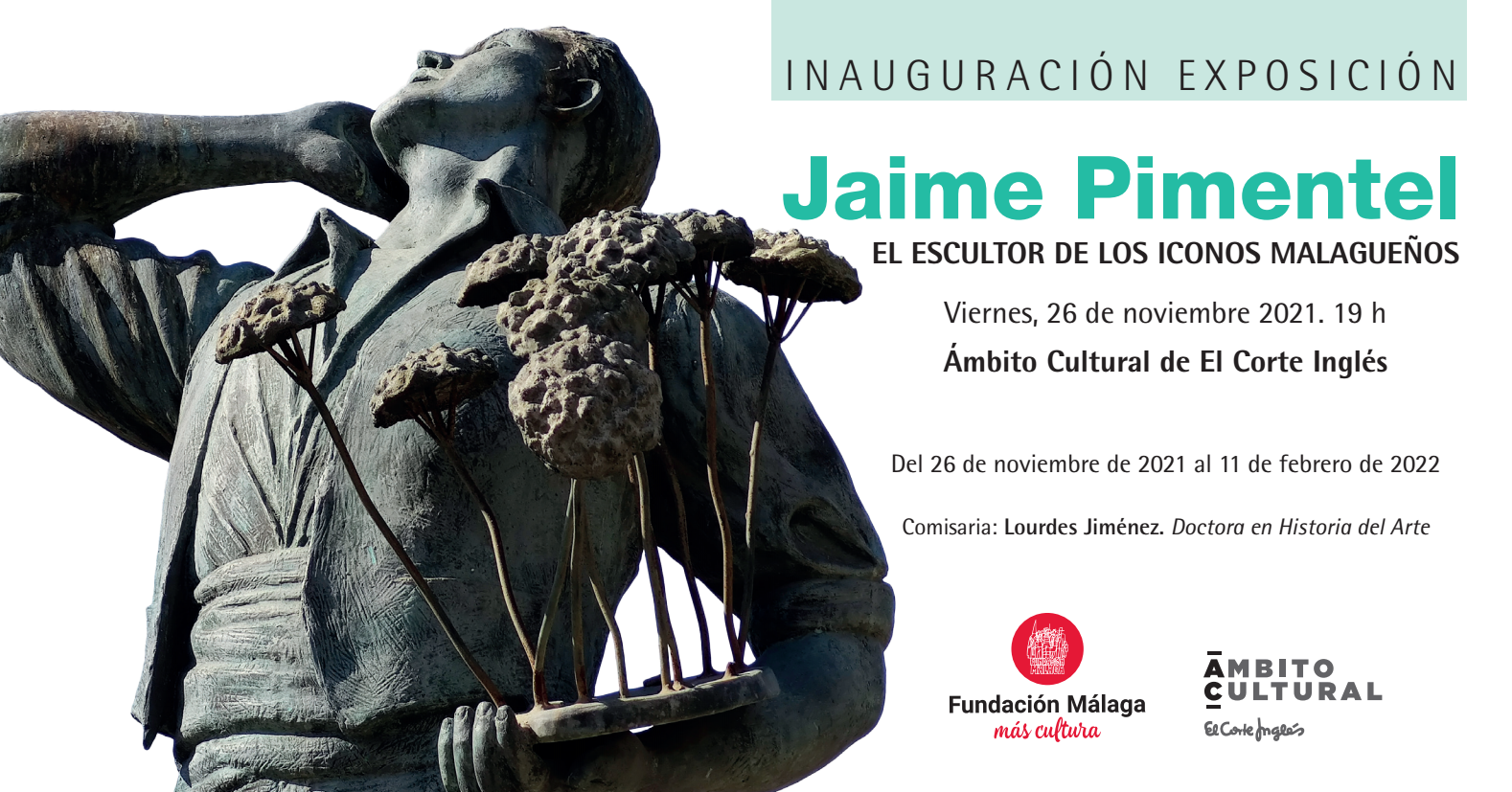 Lee más sobre el artículo Inauguramos la exposición ‘Jaime Pimentel, el escultor de los iconos malagueños’